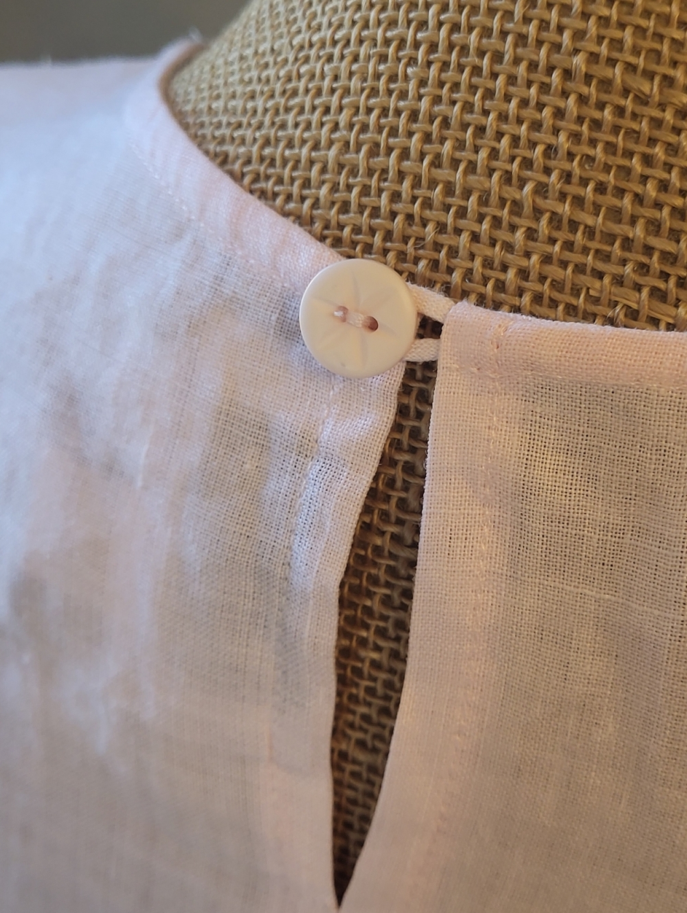 J Song Pale Pink Linen Short Sleeve Blouse NWT - Picture 8 of 12